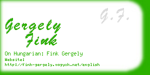 gergely fink business card